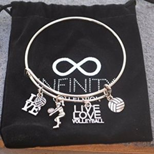 Volleyball Charm Bangle